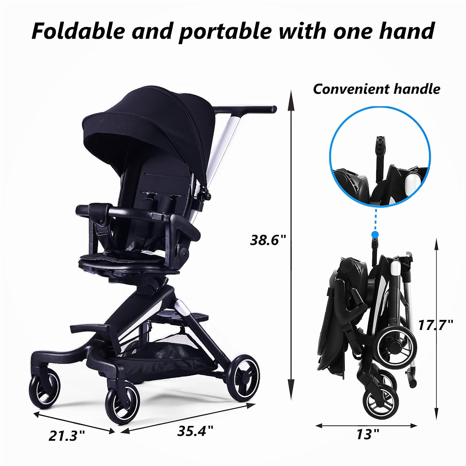 Compact Baby Stroller Lightweight Foldable Umbrella Stroller