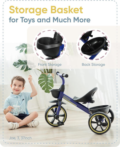 KRIDDO Kids Tricycles Age 24 Month to 5 Years