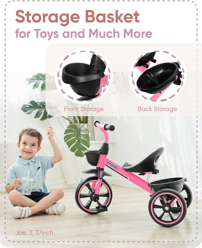 KRIDDO Kids Tricycles Age 24 Month to 5 Years