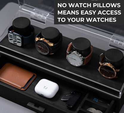 The Watch Deck Pro – Premium Watch Display Case for 4 Watches