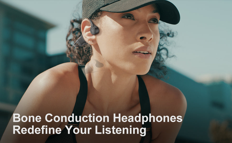 Bone Conduction Headphones,Open-Ear Bluetooth Wireless Sport Headphones with Built-in Mic