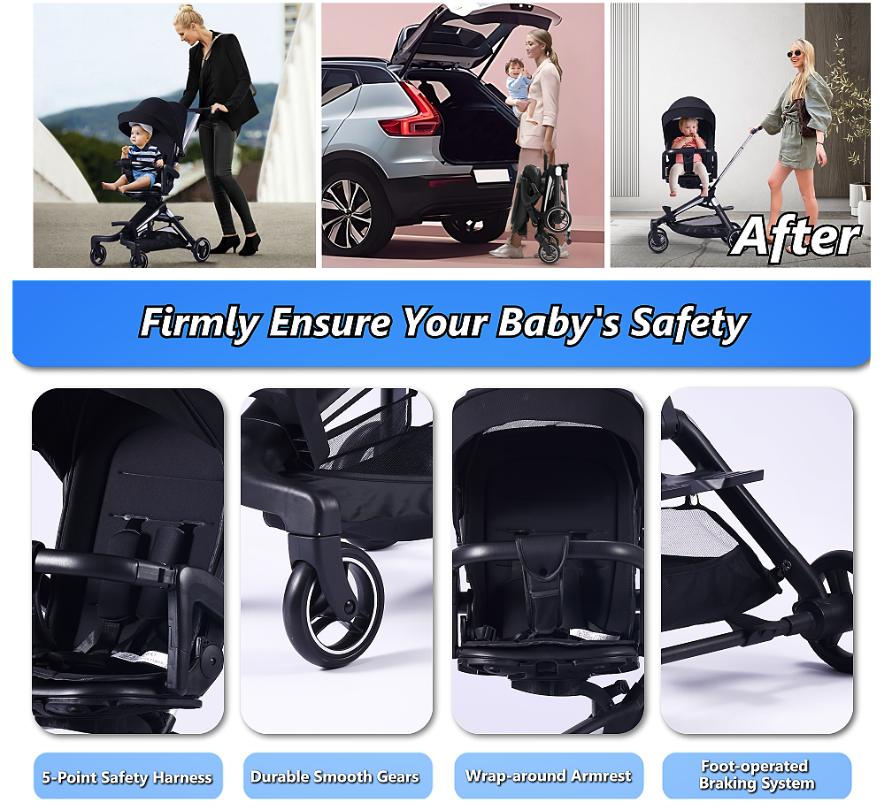 Compact Baby Stroller Lightweight Foldable Umbrella Stroller