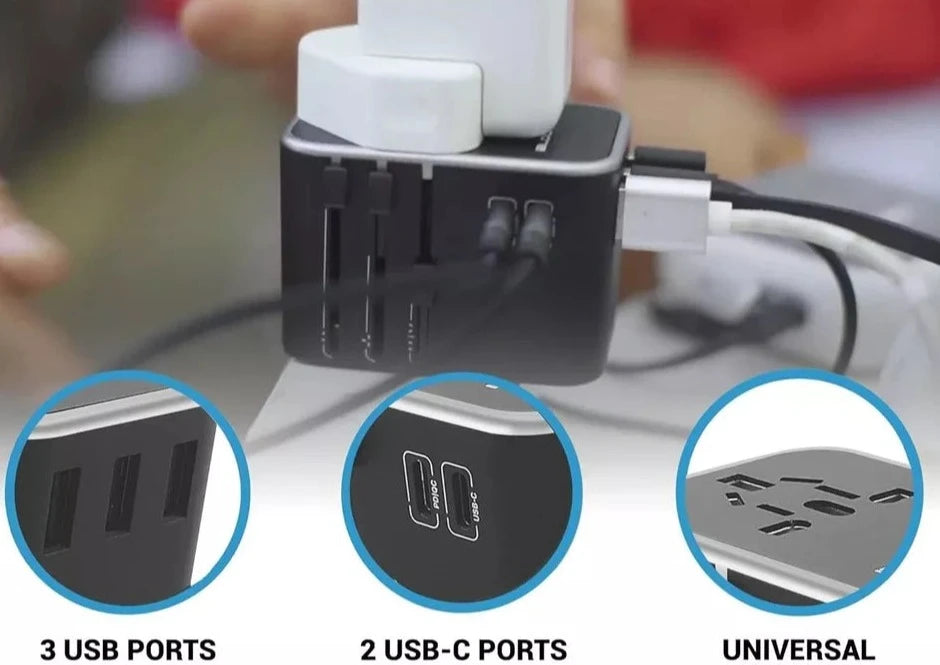 iBlockCube Travel Adapter, World&