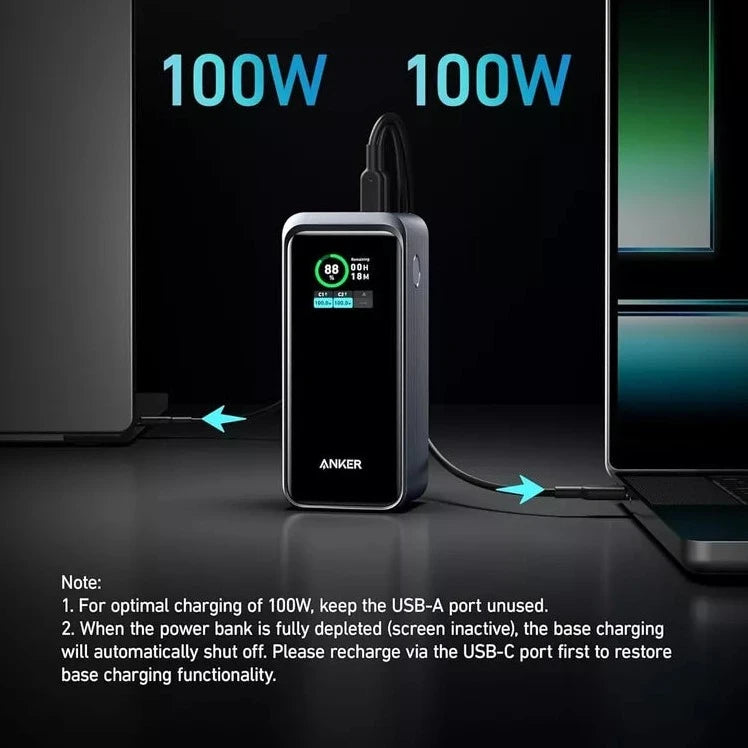 Anker Prime Power Bank 200W. 20,000mAh Portable Charger 3-Port with 100W Charging Base