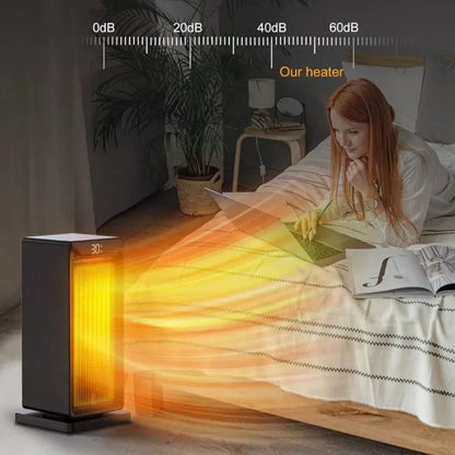 OMISOON Heater, ECO Electric Heater, 90°Oscillation, 24H Timer, Thermostat, Low Energy, Remote Control