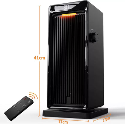 OMISOON Heater, ECO Electric Heater, 90°Oscillation, 24H Timer, Thermostat, Low Energy, Remote Control